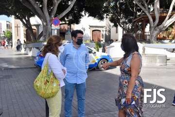 El Cabildo supervisa la finalización de las obras de mejora en la Zona Comercial Abierta de Los Llanos/Francisco Javier Santana.